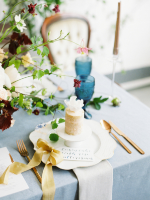 Calligraphy and Cake Place Setting