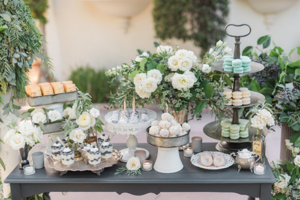 Dessert Table in White and Blue