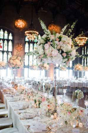 Glamorous Rose and Hydrangea Centerpieces