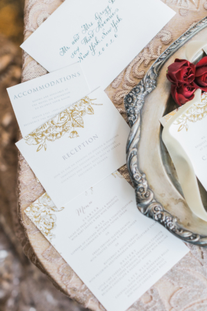Gold Foil Stamped Wedding Invitations by Minted