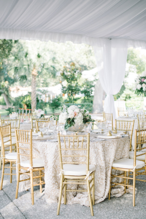 Gold and White Elegant Tent Wedding
