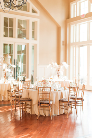 Gold and White Wedding Reception