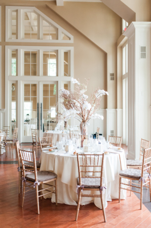 Gold and White and Champagne Wedding Reception