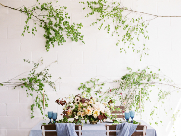 Organic Greenery Wall at Wedding