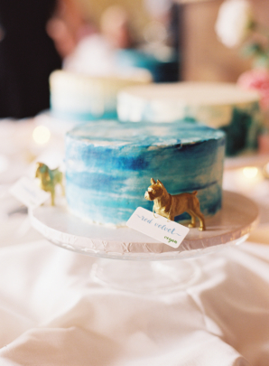 Petite Watercolor Wedding Cake