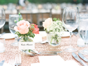 Pink and Sequin Centerpiece