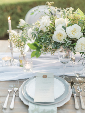 Place Setting in Sage and Ivory