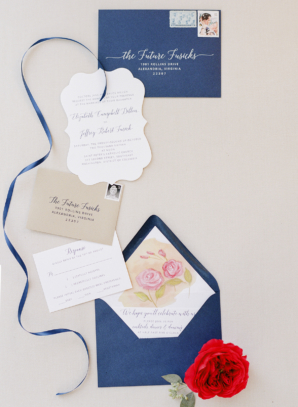 Red White and Blue Wedding Invitations