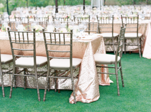 Rose Gold Sequin Wedding Table