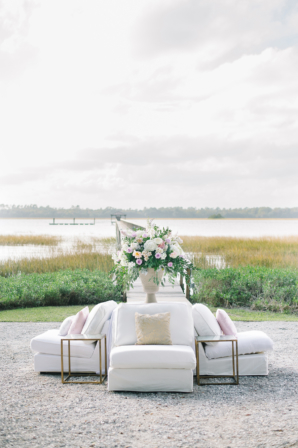 Wedding Lounge Area by Lake