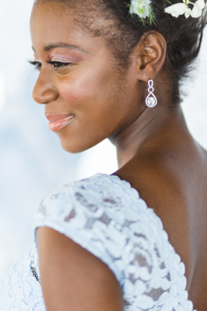 Bridesmaid with Drop Earrings