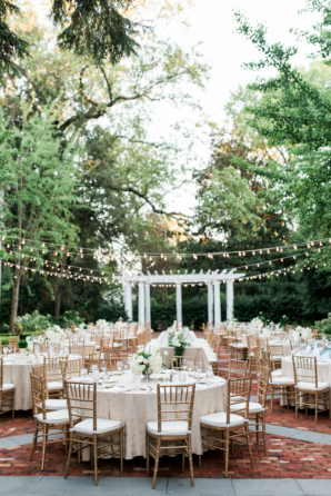 Mansion Courtyard Wedding Reception