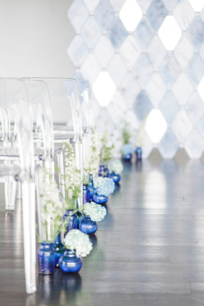 Wedding Ceremony with Blue Accents