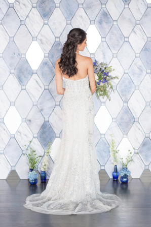 Wedding Dress with Hint of Blue