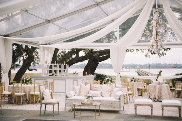 Blush and Gold Wedding Tent