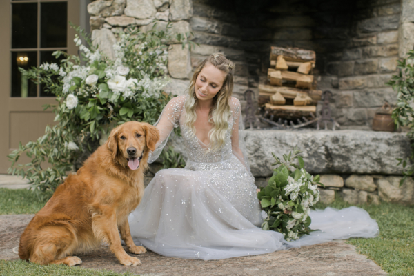 Bride with Dog