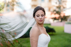 Bride with Veil in Wind