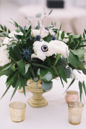 Centerpiece with Thistle and Anemone