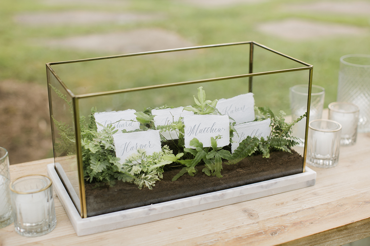 Escort Cards in Herb Box