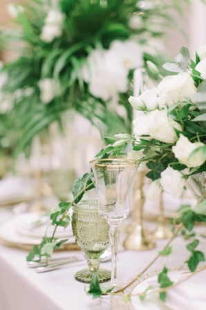 Gold White and Green Wedding Ideas
