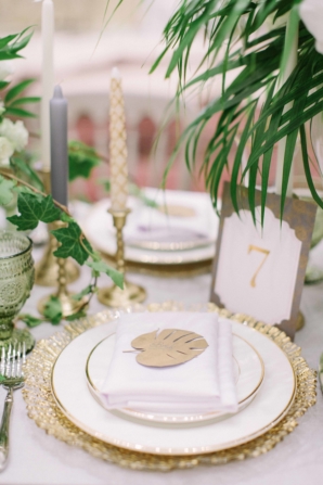 Gold and Ivory Place Setting