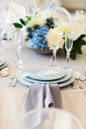 Blue and Ivory Wedding Table 5