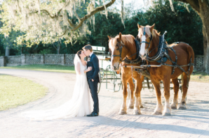 Bride and Groom with Horse and Carriage