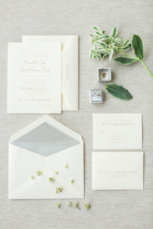 Classic Silver and White Wedding Invitations