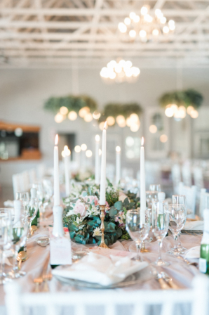 Elegant Wedding Table with Taper Candles