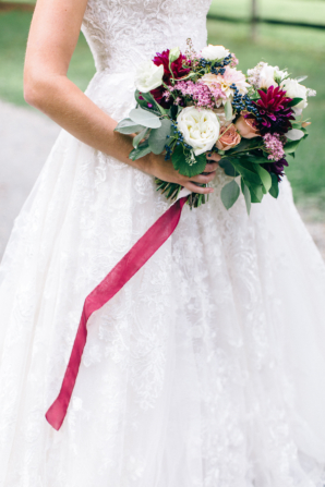 Garnet Wedding Bouquet Ribbon