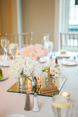 Gold White Pink Simple Centerpiece