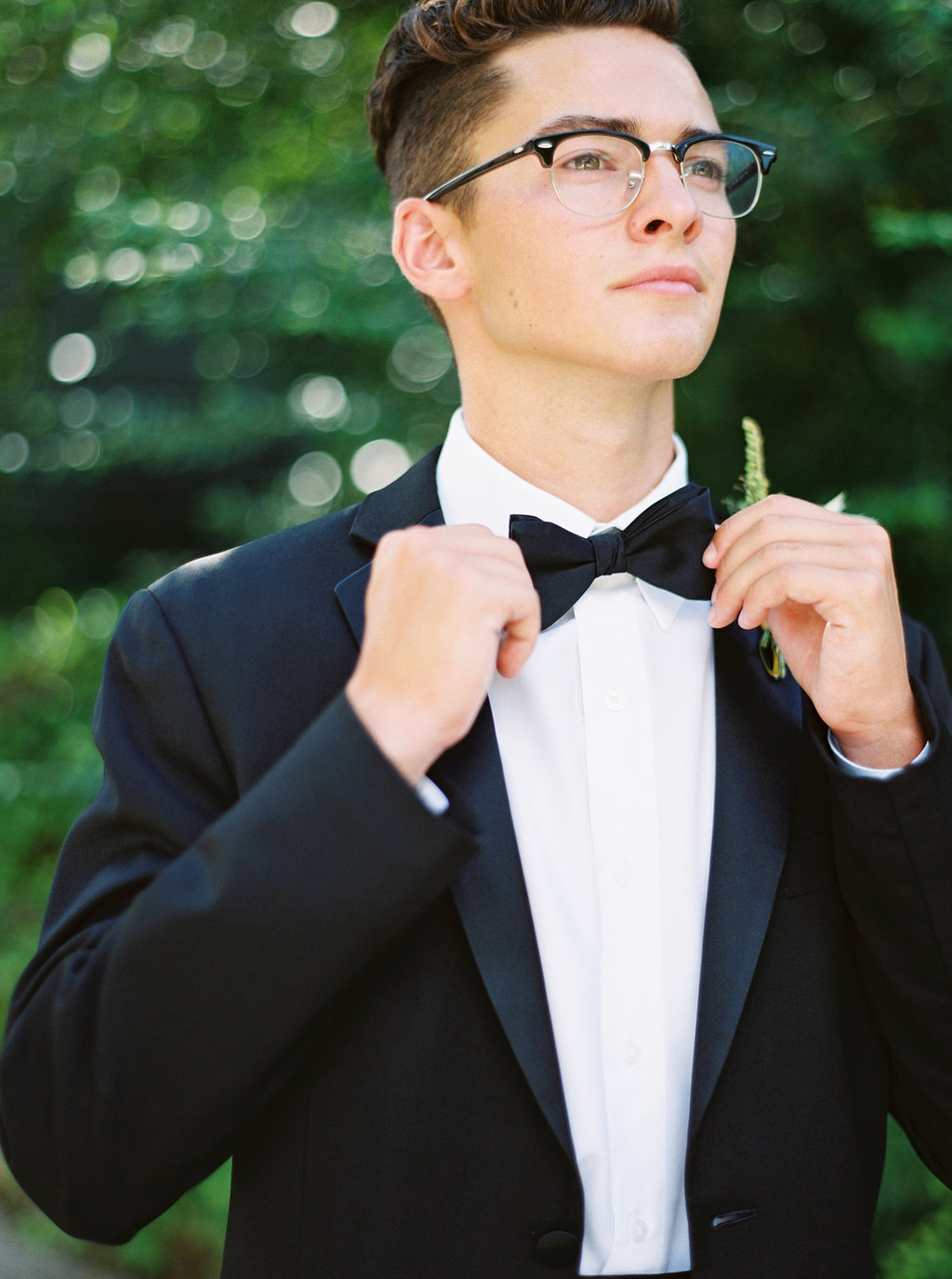 Groom in Classic Bow Tie
