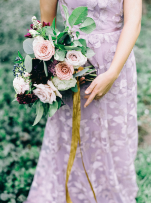 Lace Mauve Bridesmaid Dress