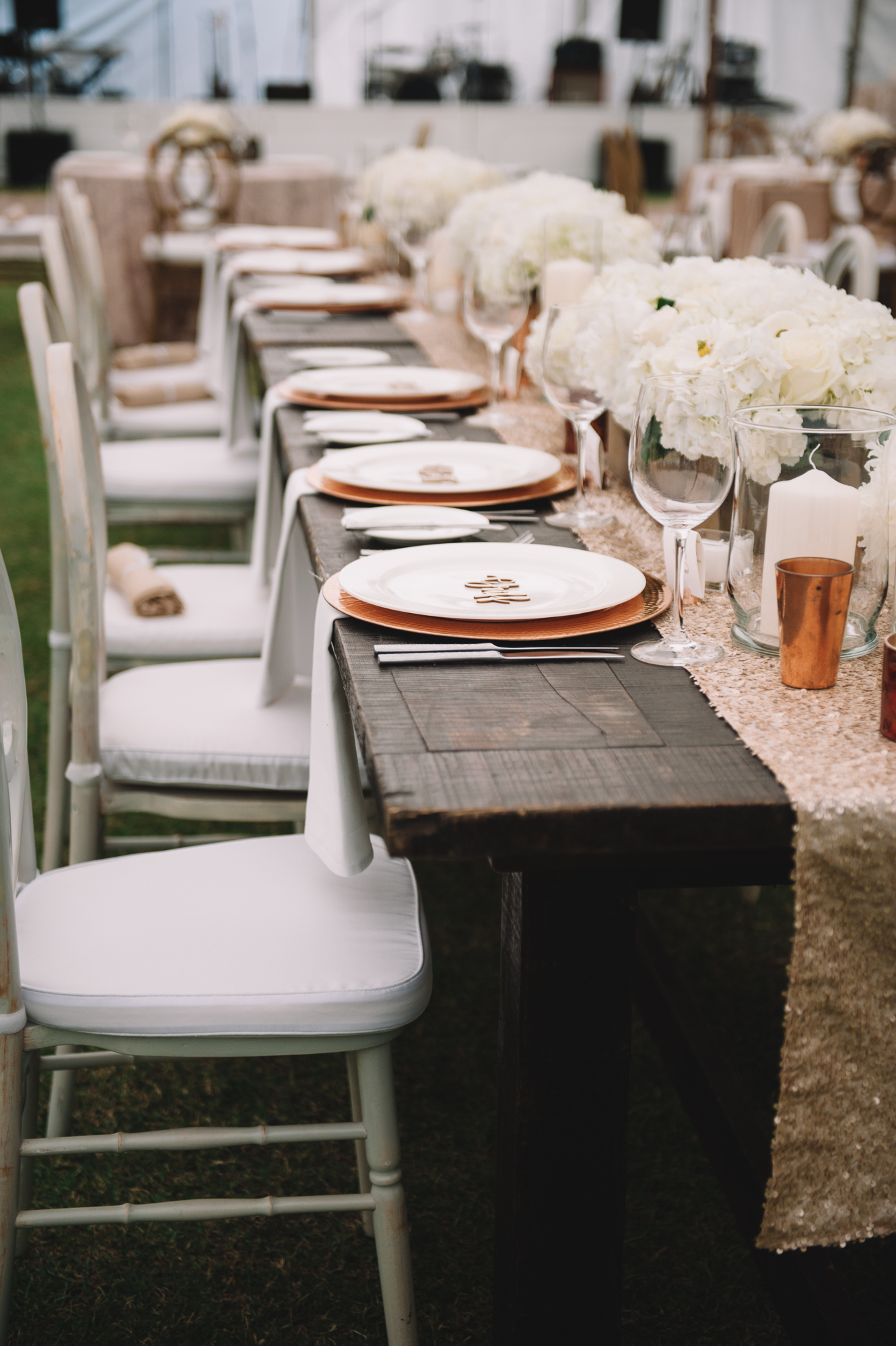 Long Wood Tables for Wedding