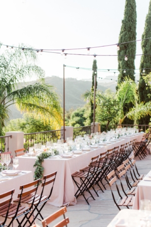 Outdoor Wedding with Long Tables