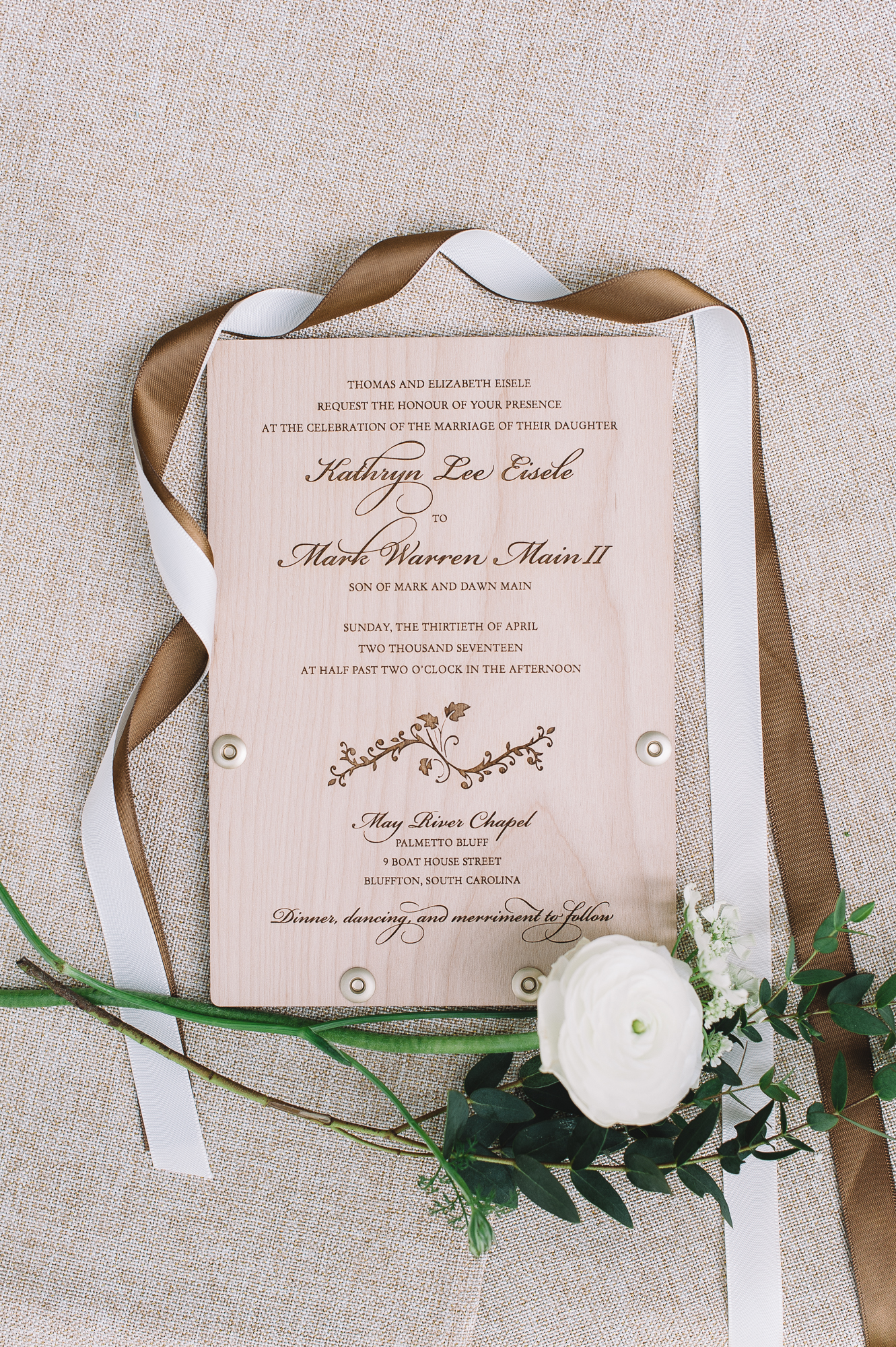 Wood Wedding Invitations