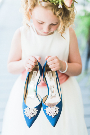Flower Girl with Blue Shoes