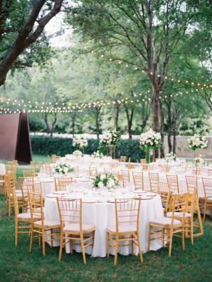 Gold and White Outdoor Wedding