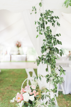 Greenery Garland on Wedding Tent