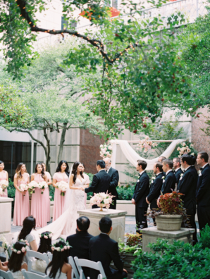 Romantic Garden Wedding Ceremony at Hotel