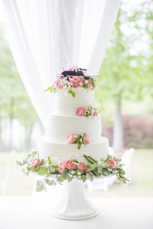 Wedding Cake with Ruffled Icing