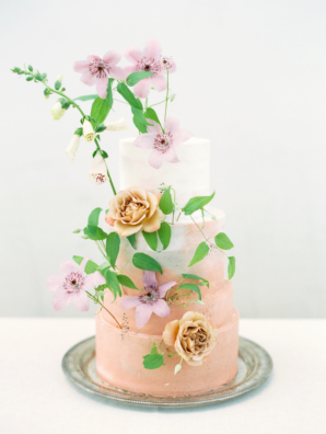Whimsical Wedding Cake with Orchids