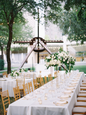 White and Gold Outdoor Wedding