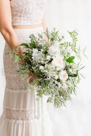 Bouquet of Greenery and Garden Roses