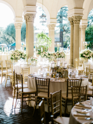Elegant Wedding Reception on Portico