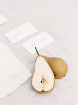 Escort Cards with Pears
