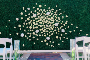 Flower and Grass Wall Ceremony Backdrop