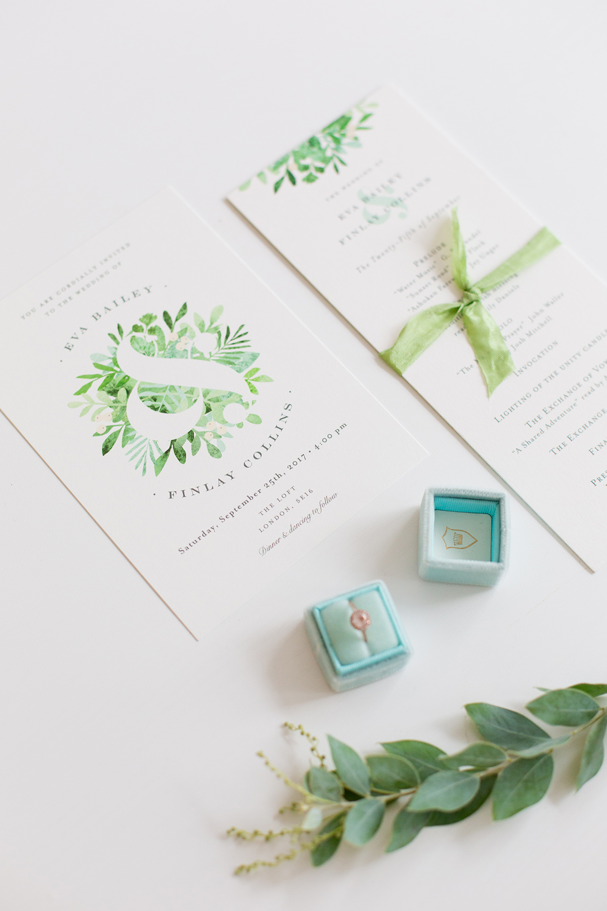 Watercolor Botanical Wedding Invitations from Minted