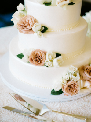 Wedding Cake with Garden Roses