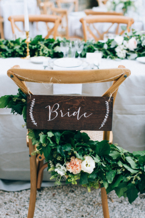 Bride Wooden Sign for Chair